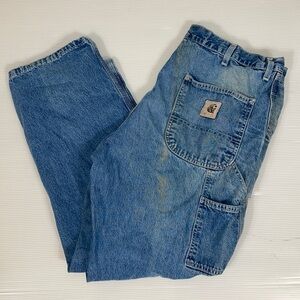 Carhartt distressed carpenter jeans mens